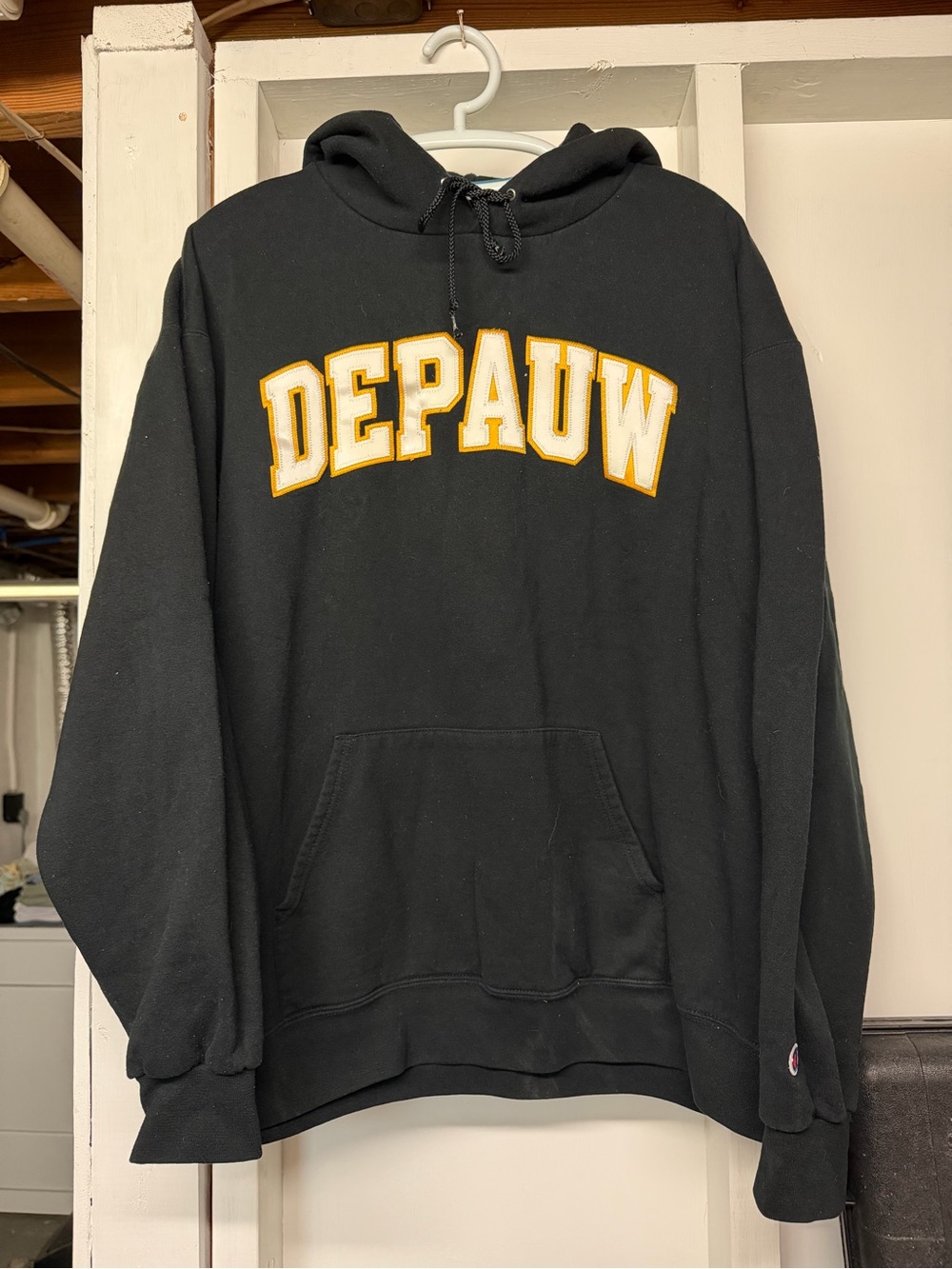 Champion Black Depauw Hoodie Sweatshirt Size XXL